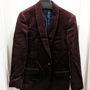Red Velvet Tuxedo Jacket - J Crew - Ludlow Slim